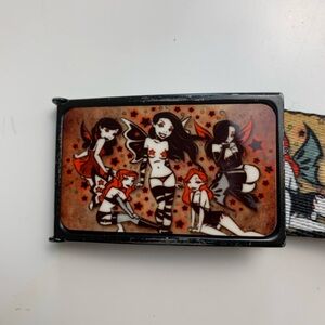 Metal Tattoo Vintage 1970’s Twisted Fairies Buckle and Belt Unisex